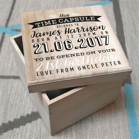 New Baby Wooden Time Capsule Box By Letterfest | notonthehighstreet.com