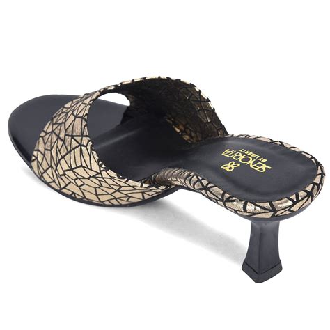 Buy Senorita Sty-156E Black Casual Heeled Slippers For Women