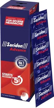 Piramal Saridon Advance Headache Relief Tablets Price in India - Buy ...