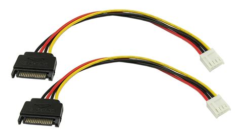 CGTime 8-Inch 4 Pin Floppy Drive to 15 Pin SATA Male Power Cable(2-Pack ...