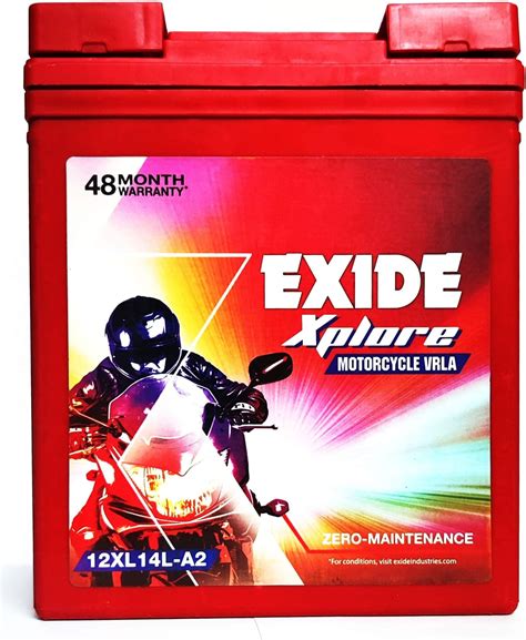 Exide Explore 12XL14L-A2 12 Volt Battery for Royal Enfield : Amazon.in ...