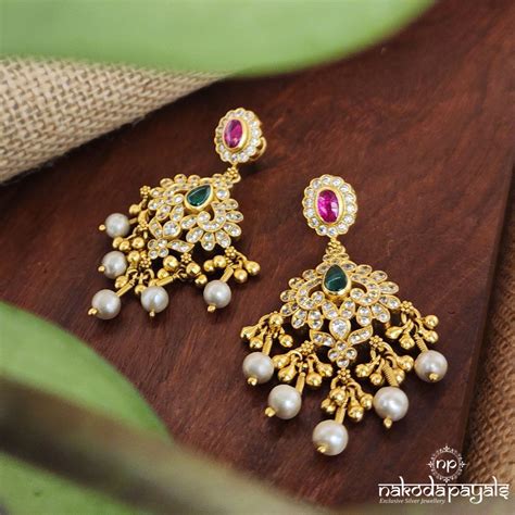 Radiant Cutstone Chandbali (Ge8055) – Nakoda Payals