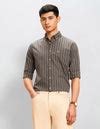 Buy Vertical Striped Regular Fit Shirt Brown|U.S. Polo Assn. India