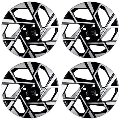 14" Wheel Hub Cap Set In Black/Silver For HB20/HB20S 2024 Grid - 201CB ...