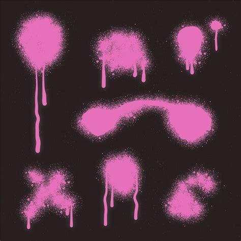 Hand painted spray lines and drips set | Free Vector