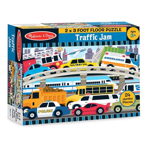Melissa and Doug - 24 Piece Giant Floor Puzzle - Traffic Jam - Online ...