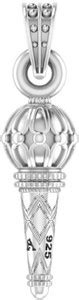 Akshat Sapphire Sterling Silver (92.5% purity) Hanuman Gada Pendant for ...