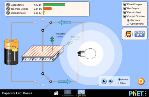 Capacitor Lab Basics PhET Simulation 的图像结果