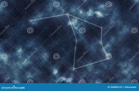 Ara The Altar Constellation On A Starry Space Background With The Names ...