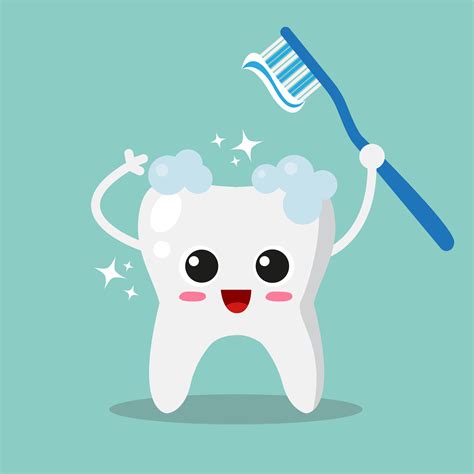 Tooth brushing with toothbrush 680332 Vector Art at Vecteezy