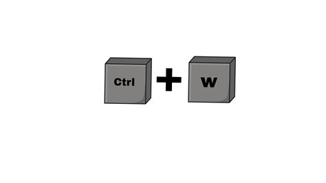Animation of the shape of the CTRL key and W key on the keyboard ...