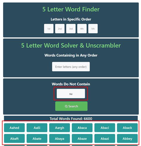 5 Letter Words Finder, Solver, Scrabbler & Unscrambler