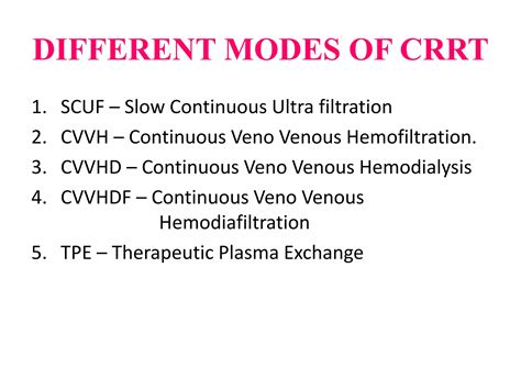 Continuous renal replacement therapy | PPTX