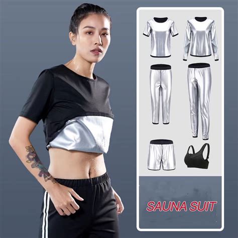 Women Heavy Duty Sweat Suit Sauna Suit Exercise Gym Fitness Weight Loss ...