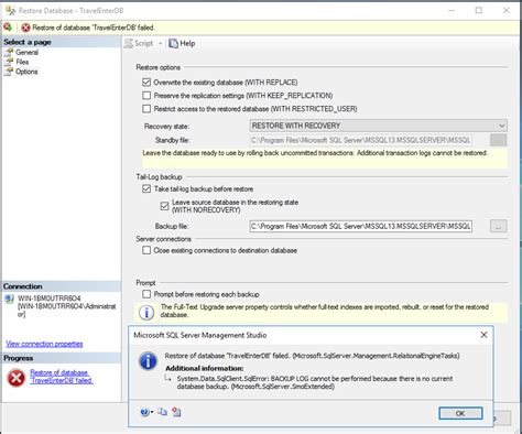 Restore Database SQL 2014 的图像结果
