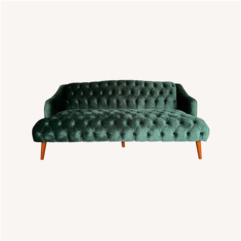 Wayfair Green Velvet Sofa - AptDeco