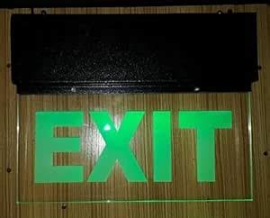 Add Metal Arts Night Glow Signage Emergency Exit : Amazon.in: Office ...
