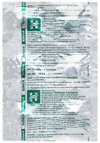 Himalaya Koflet H Ginger Lozenges 6 - Uses, Side Effects, Dosage, Price ...