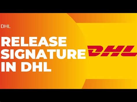 DHL ~ How to Release Signature !! Change Signature Release DHL 2023 ...