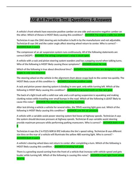 ASE Practice Questions 的图像结果