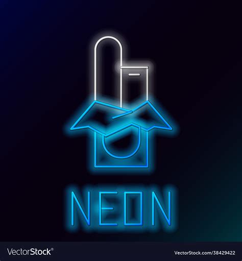 Glowing neon line chocolate bar icon isolated Vector Image