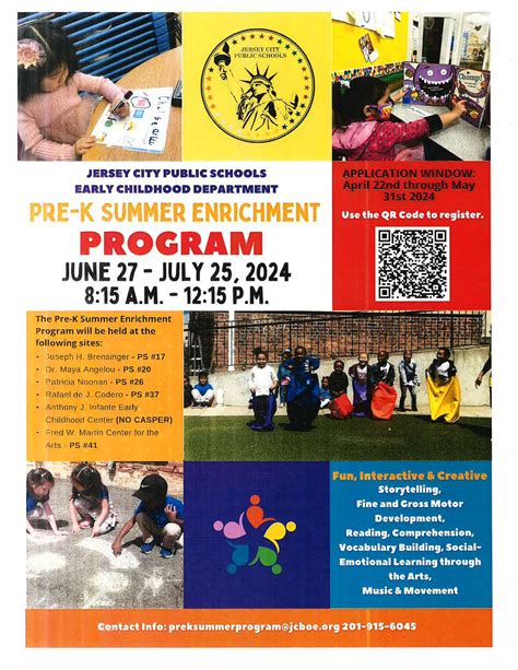 Pre-K Summer Program | Jersey City Public Schools