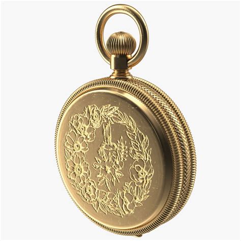 Gold Tiffany Pocket Watch Closed 3D Model $79 - .3ds .blend .c4d .fbx ...