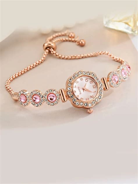 Peora Blossom Radiance Bracelet Watch - Rose Gold