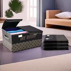 Kuber Industries Pack of 4 Clothes Wardrobe Organizer (Large) Foldable ...