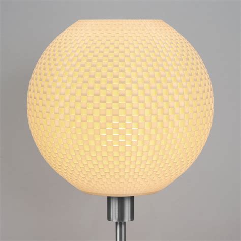 Flechtwerk floor lamp, sphere, silk | Lights.co.uk