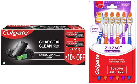 Buy Colgate Charcoal Clean Black Gel Toothpaste, Pack of 240g (120g X 2 ...