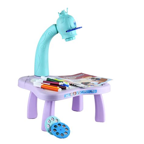 Disney Frozen Drawing Kids Projector Set Painting Desk Table with ...