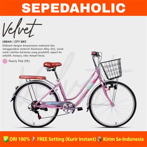Jual Sepeda Keranjang Dewasa GENIO VELVET 26 Inch Alloy 7 Speed City ...