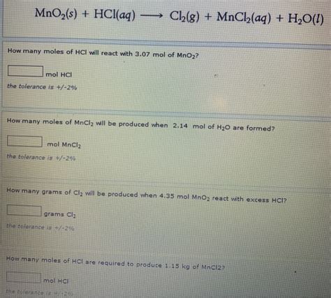 Image result for MnO2 HCL MnCl2 Cl2 H2O