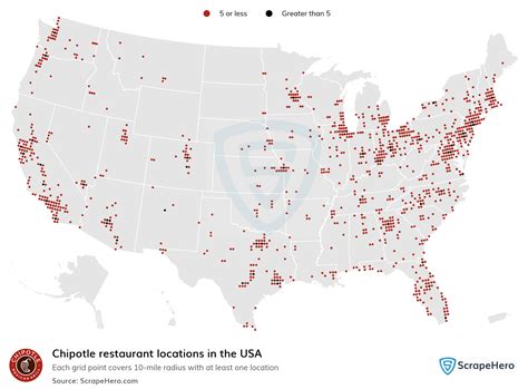 Map Of All 3,465 Chipotle Locations In The US By State