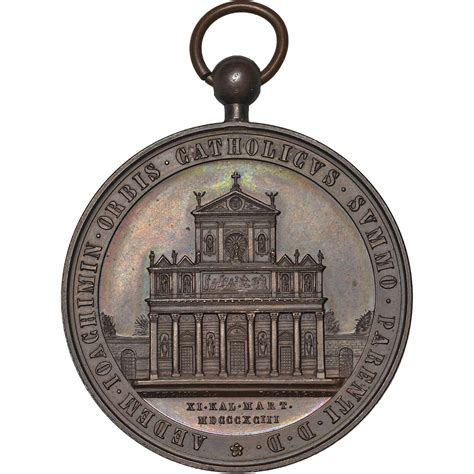 1893 Papal Pope Leo XIII Medal Medallist L. Giorgi St. Joachim Church ...