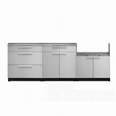 Outdoor Kitchen Cabinets Stainless Steel by Newage Products Stainless Steel Classic 4 97x36x24 Outdoor Kitchen Cabinets Stainless Steel