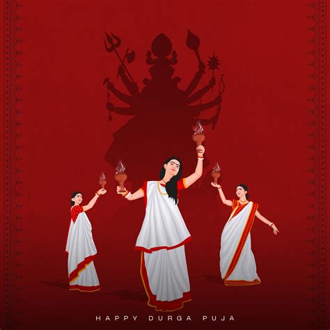 Posterit - Durga Puja Dhunuchi Naach PNG | PSD | Vector
