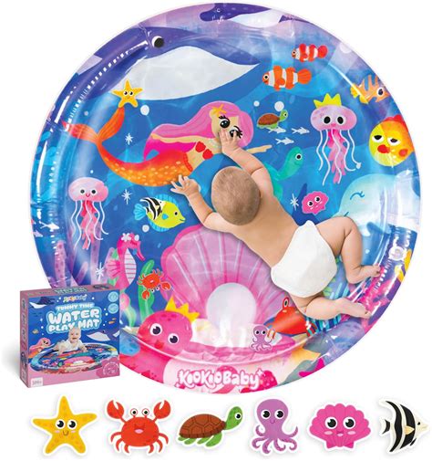 Amazon.com : KooKooBaby Water Tummy Time Mat for Baby - 40"x40" Large ...