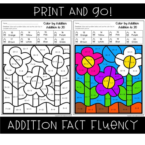 Spring Flowers Addition to 20 Color by Code FREEBIE | Made By Teachers