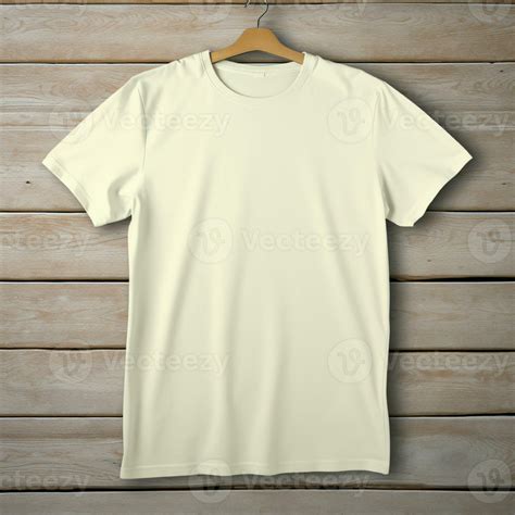 AI generative of a blank t-shirt in cream color in high quality ...