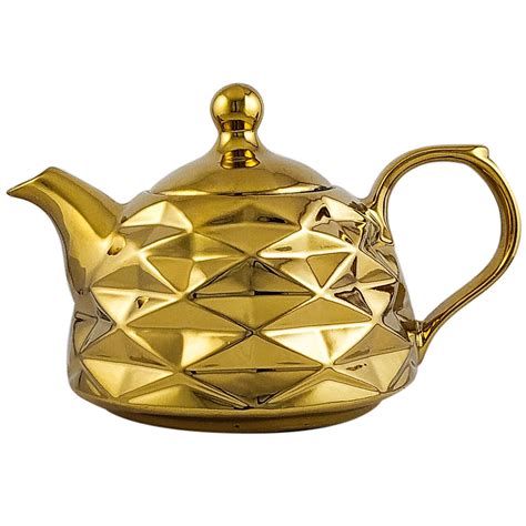 Porcelain Teapot with Geometric Design - ShopiPersia
