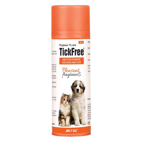 Skyec Tick Free (Propoxur) Flea & Tick Powder for Dogs and Cats-100gm ...