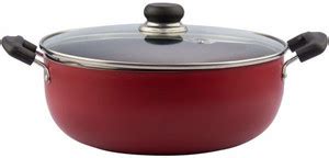 VINOD Zest Non-Stick Deep Kadai with Glass Lid Kadhai 30 cm diameter ...