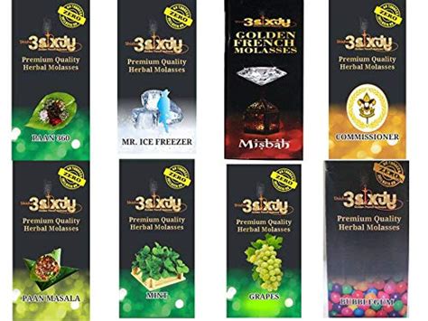 PUFF SMART 3Sixty Herbal Molasses Herbal Hookah Flavour Combo Set of 8 ...