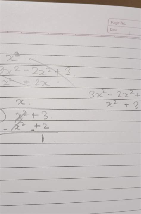 find the remainder when 3x²-2x²+3 is divided by x + 2 - Brainly.in