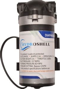 Hydroshell Booster Pump 100 GPD Heavy Duty Diaphragm Motor, 24V DC, 100 ...