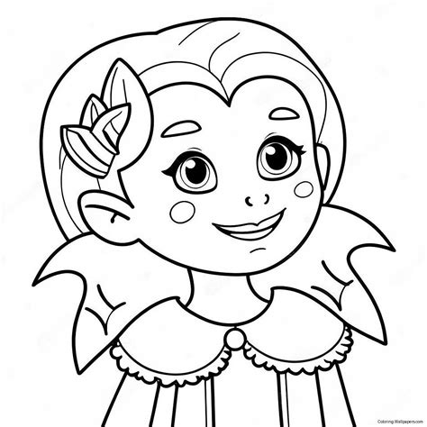 Cute Girl Vampire Coloring Page (22002-17396)