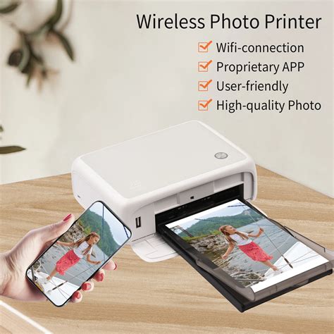 Photo Printer 300dpi 4x6'' Wireless Portable Thermal Picture Printer ...