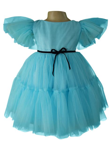 Party Dresses | Faye Sky Blue Ruffled Dress - faye